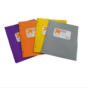 Up & Up 2-Pocket Portfolios Set Of 4 Brand New.